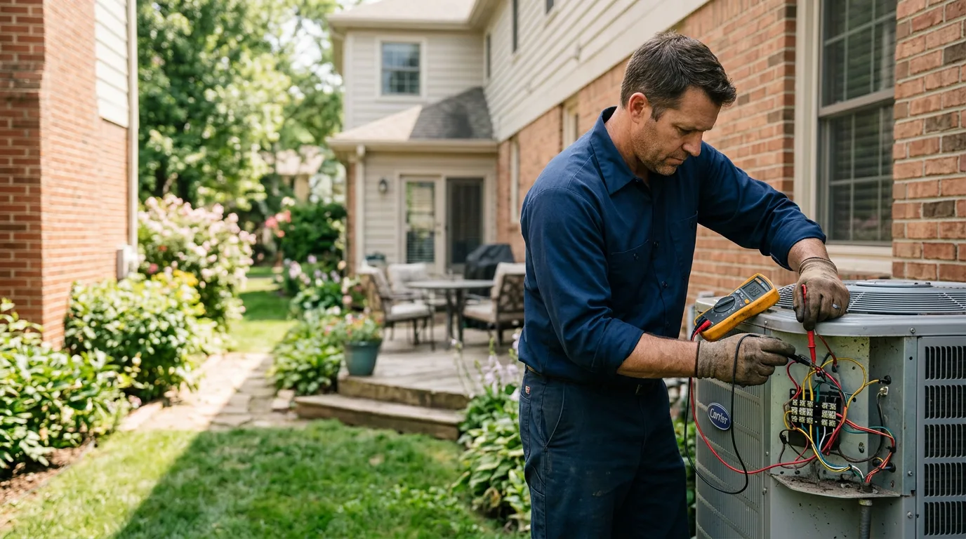 HVAC technician working near Bergton, VA
